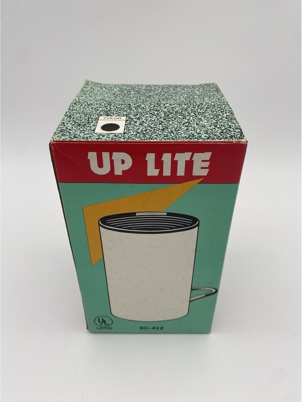 Up Lite Black 7.5" Tall Metal Can Lamp - New Old Stock